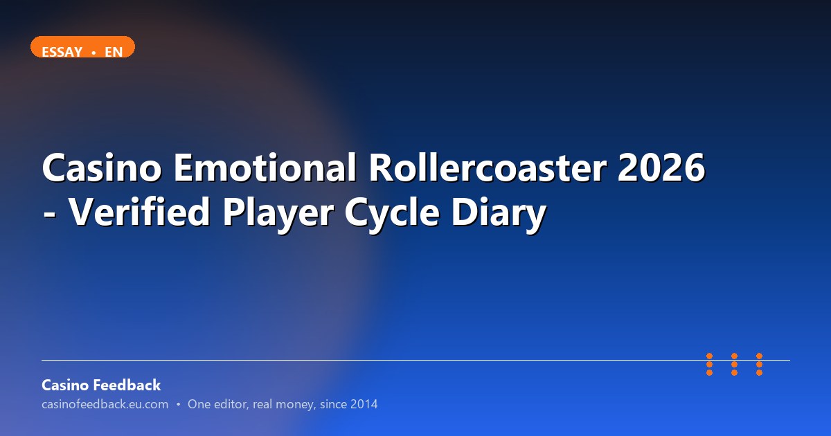 Casino Emotional Rollercoaster 2026 - Verified Player Cycle Diary